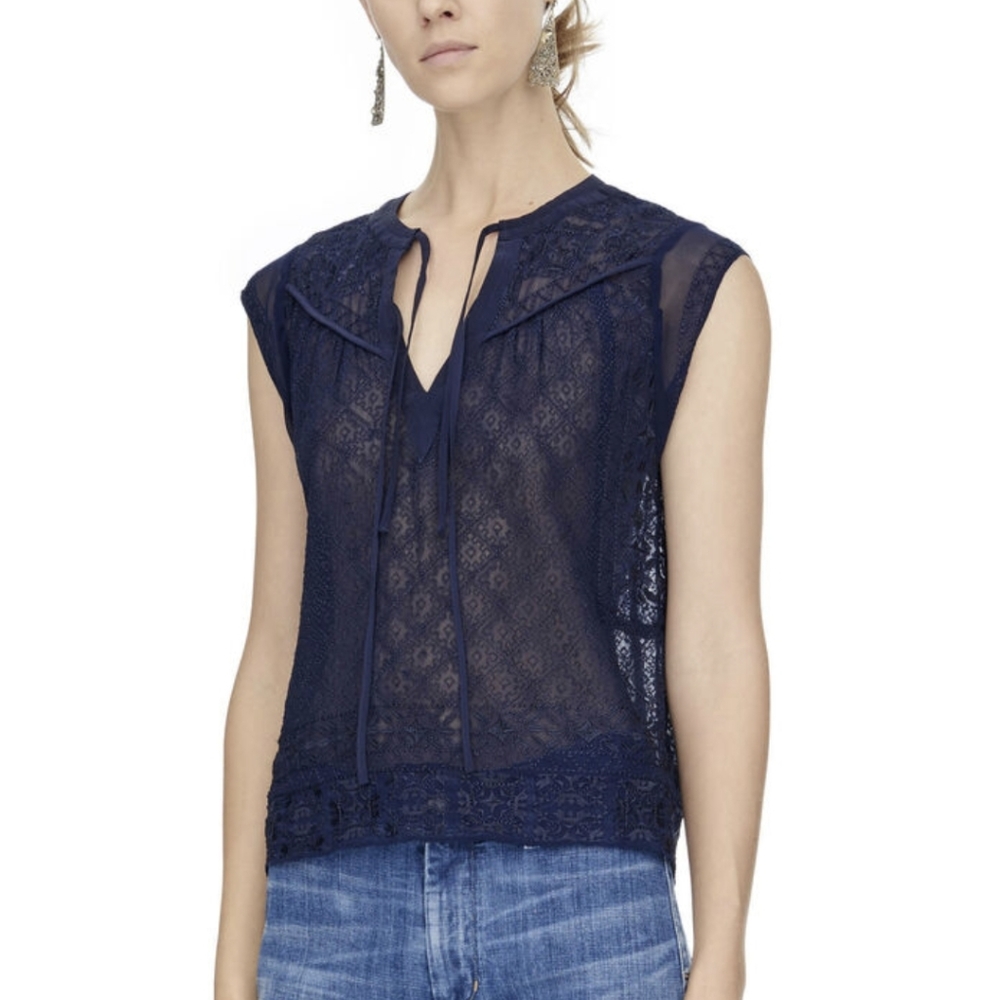 Rebecca Taylor Ada Embroidered Top - Gem